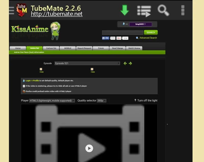 anime video downloader tubemate for android