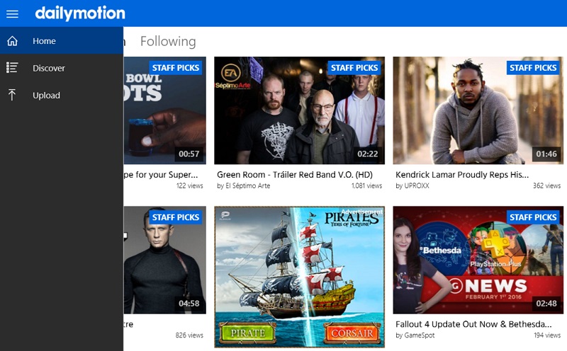 dailymotion screenshot