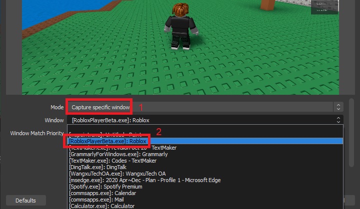 obs select source