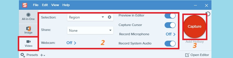 snagit 4k step2
