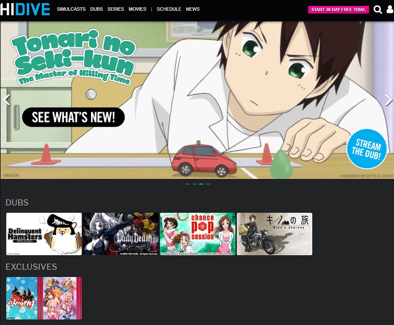 hidive interface