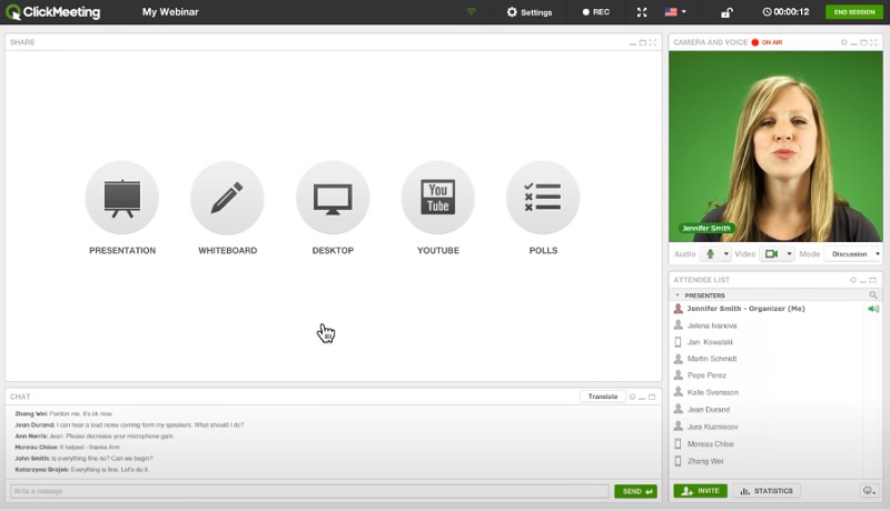 videoconference clickmeeting interface 1
