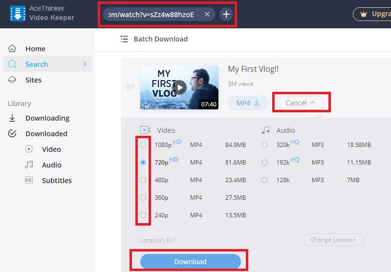 cannot download youtube vk step2