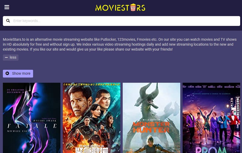 free movie streaming sites no sign up moviestars