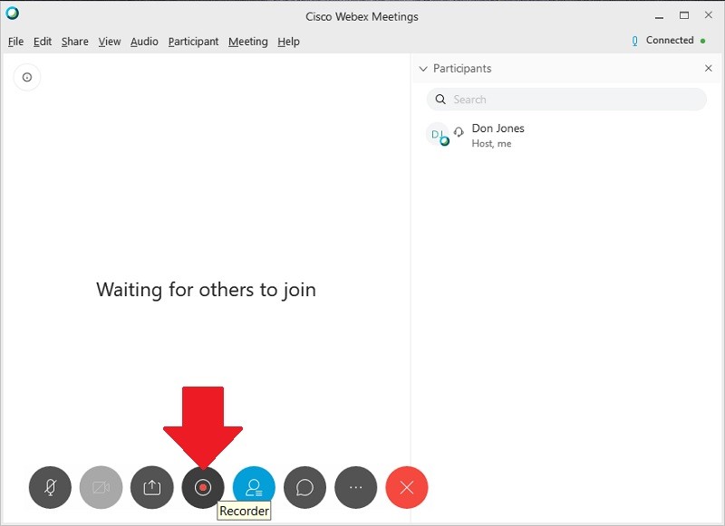 webex recorder webex step3