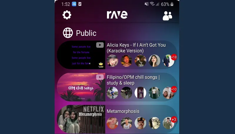 youtube app alternatives rave interface