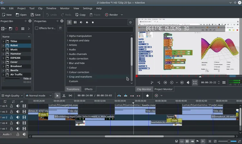 free video editing software for windows kdenlive
