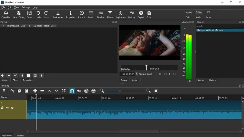 free video editing software for windows shotcut