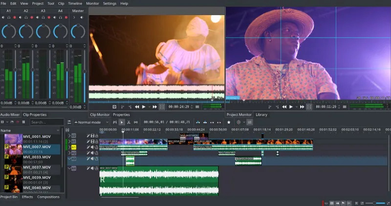 free video editor mac kdenlive interface