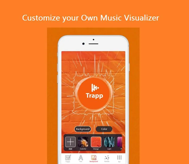 edit music with trapp music visualizer