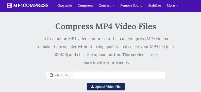 compress mp4 files using mp4compress