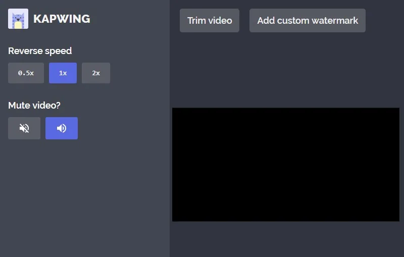 launch kapwing reverse video editor online