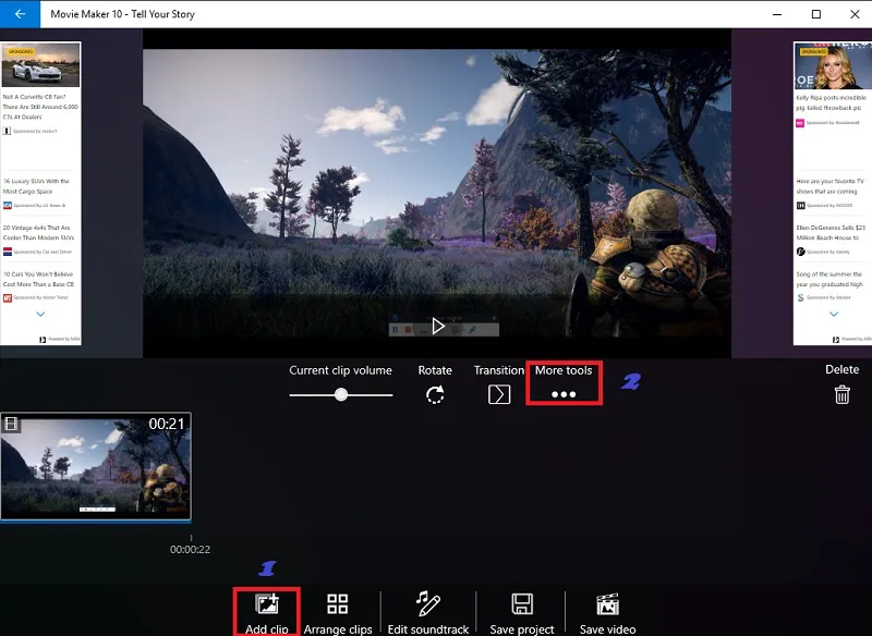 reverse video using windows movie maker