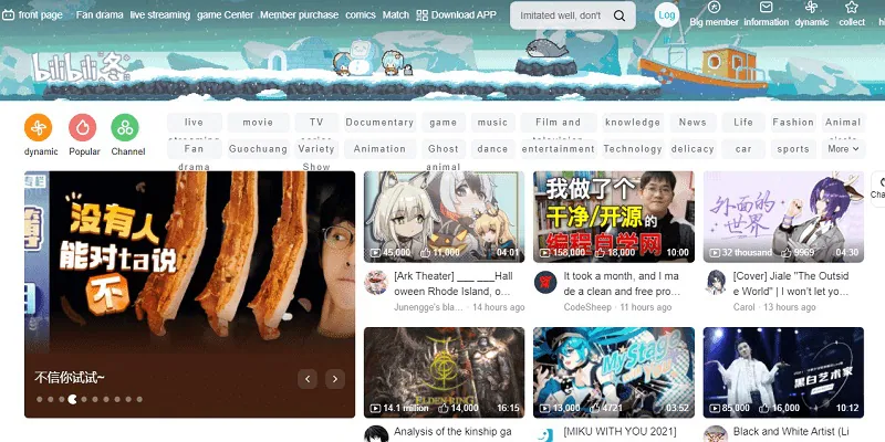 background knowledge of bilibili