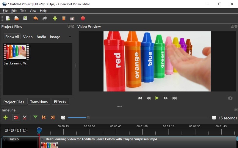 edit vlog videos using openshot