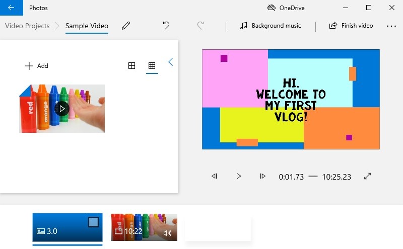 edit vlog videos using windows photos app