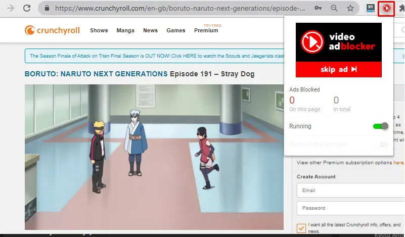 use adblock extensions to watch anime without ads