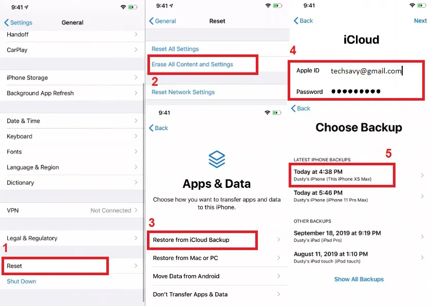 recover deleted videos from iphone using icloud backup