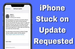feature iphone stuck on update brequested