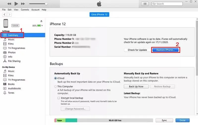 fix iphone stuck in boot loop by restoring iphone
