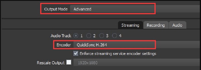 fix obs by using hardware encoding