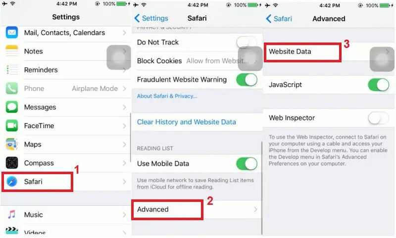 recovering deleted safari history using iphone settings