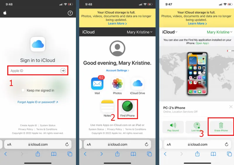 factory reset your iphone without password via icloud