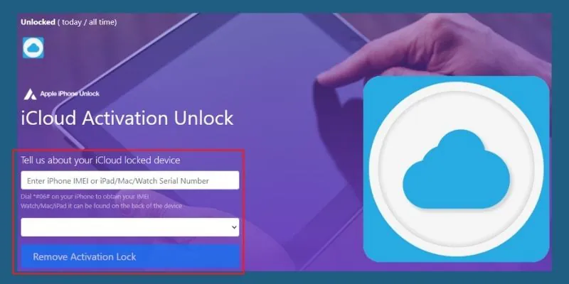 remove icloud activation lock with imei number if you have it