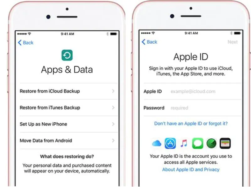 restore from icloud backup