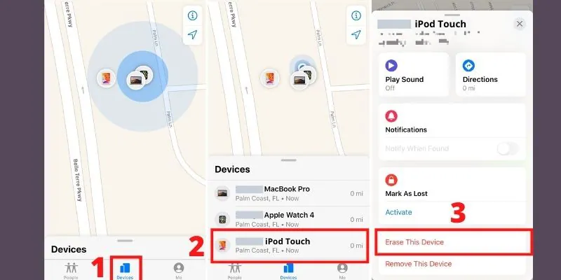 unlock ipod with the help of find my iphone