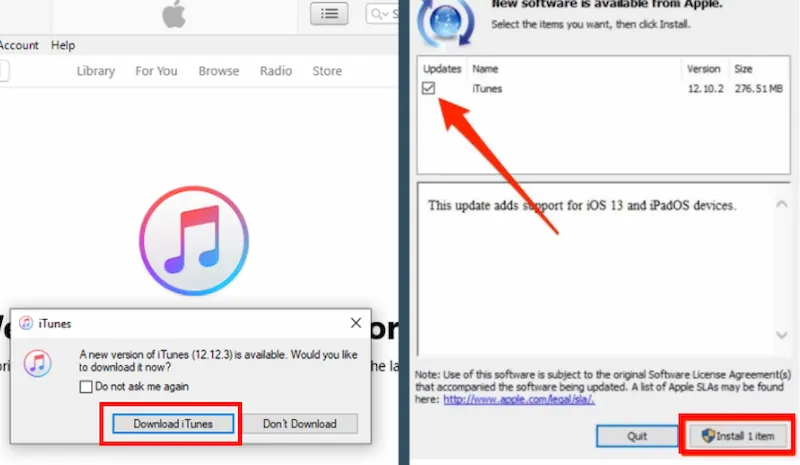 try updating itunes