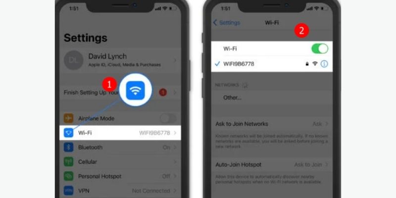 make sure iphone is connected to wifi