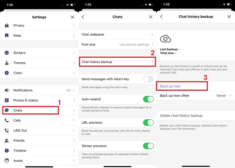 recover line chat history with icloud backup