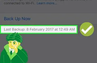 feature check last backup on iphone