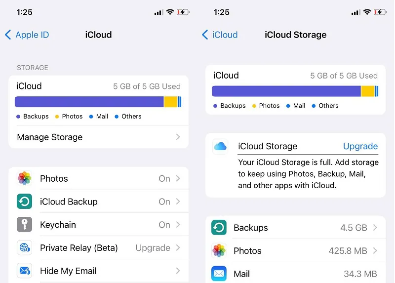 remove not important backups