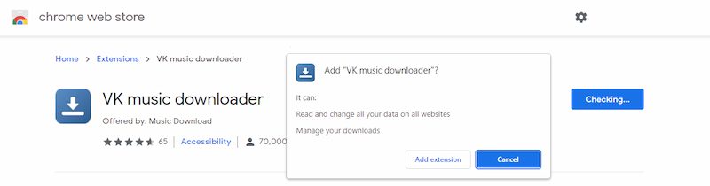 add vk mp3 downloader to extension