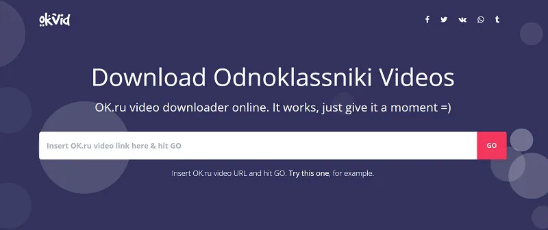 download video from ok ru using okvid