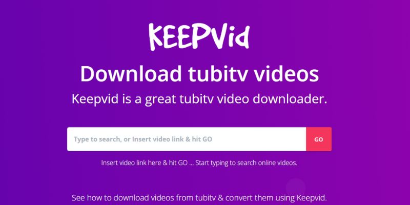 download video from tubitv with keepvid