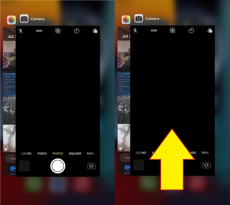 force close camera application