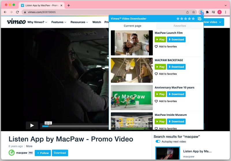 download vimeo videos on mac with google chrome for mac