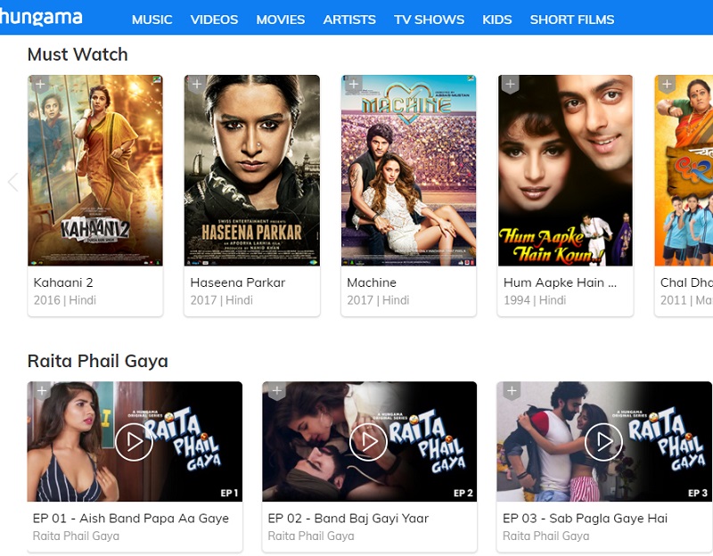 watch hindi movies online with hungama