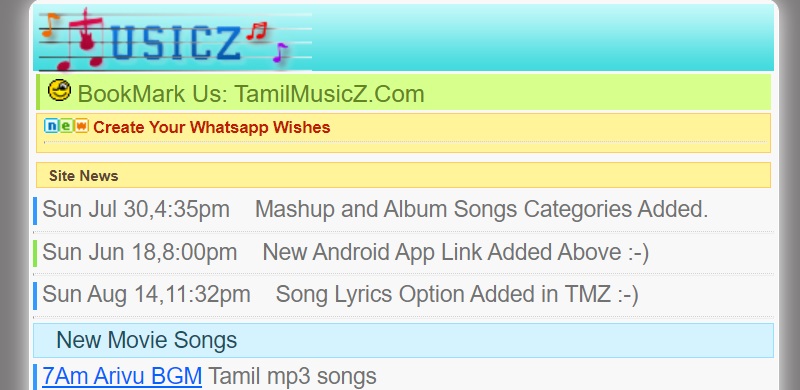 tamilmusicz as sites to download tamil songs