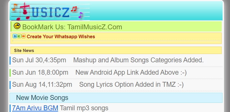 tamilmusicz as sites to download tamil songs