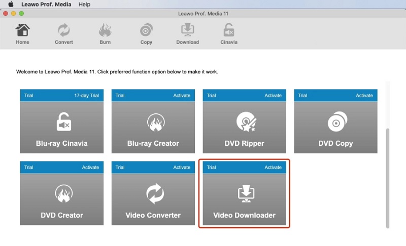 leawo as youtube to mp4 converter