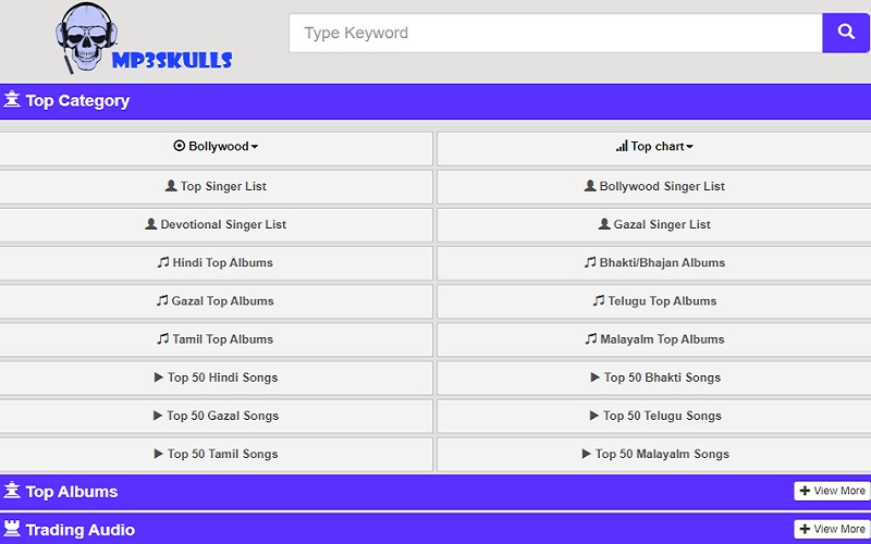 mp3skulls interface