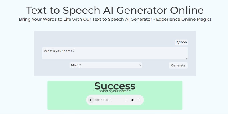 generate voice