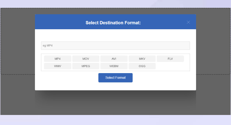 出力形式を選択