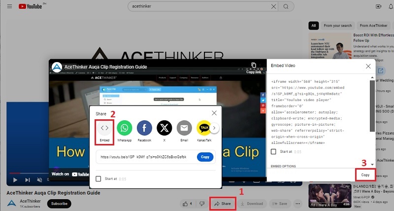 autoplay embedded youtube video html script