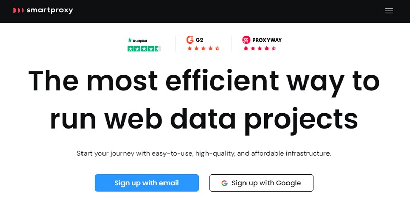 smartproxy site interface