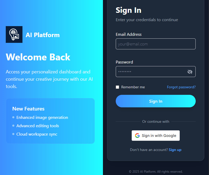 create an account